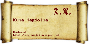 Kuna Magdolna névjegykártya