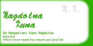 magdolna kuna business card